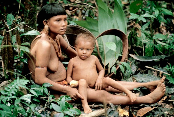 Yanomami mother and child