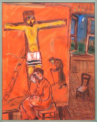 Chagall. The artist and Yellow Christ