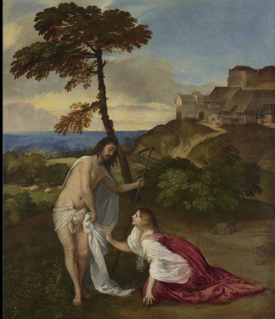 Titian painting. Christ and Mary Magdalene