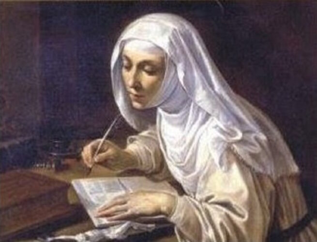 St. Catherine writing