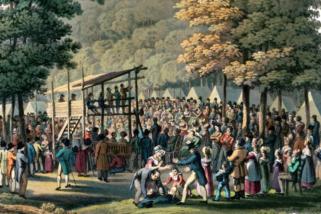 Methodist camp meeting, 1819