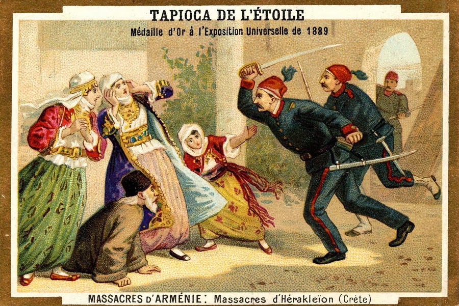 Card illustrating hamidian massacres of armenians 18894