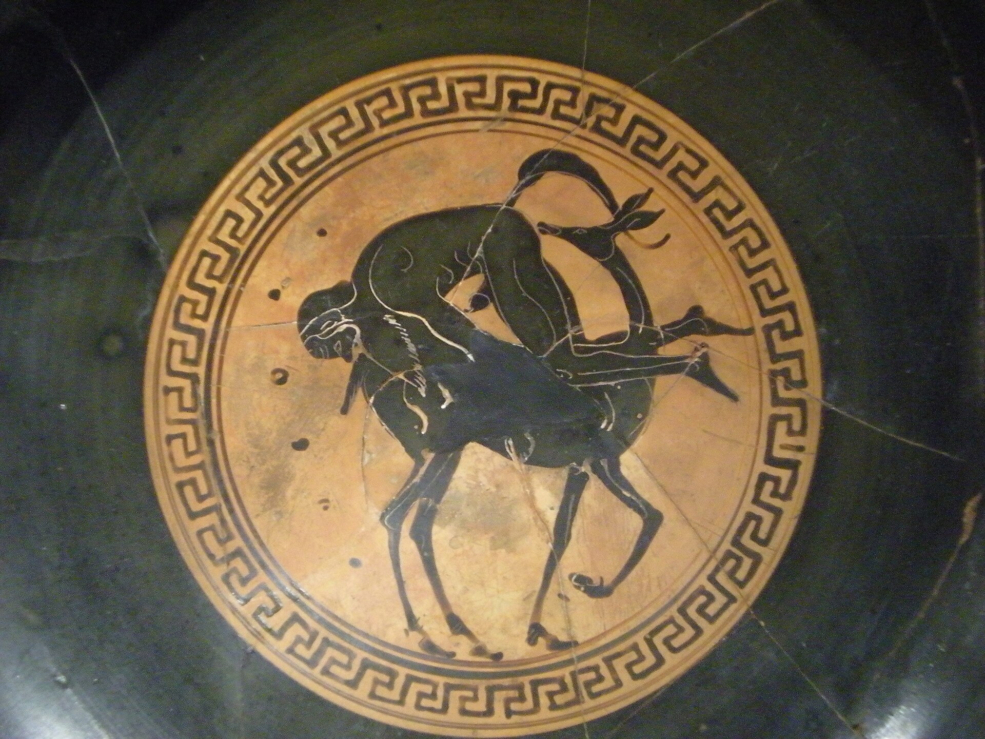 Kylix with Satyr and Fawn